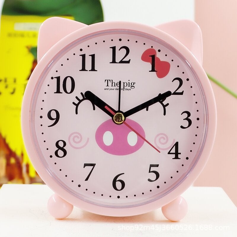 Alarm Clock For Children, Cartoon Silent Student Bedside Clock, Special For Bedroom Desk, Lazy Clock, Desk Clock, Fun Clock - Image 1